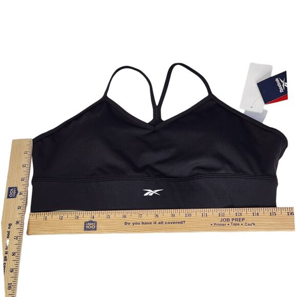 Reebok ID Train Tri Back Sports Bra Size XL Light Support Wirefree Black NWT - Picture 6 of 7